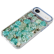 For iPhone Air Case Full Roses Arrangement 3D Bling Phone Cover + Tempered Glass