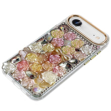 For iPhone Air Case Full Roses Arrangement 3D Bling Phone Cover + Tempered Glass