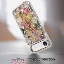 For iPhone Air Case Full Roses Arrangement 3D Bling Phone Cover + Tempered Glass