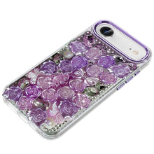 For iPhone Air Case Full Roses Arrangement 3D Bling Phone Cover + Tempered Glass