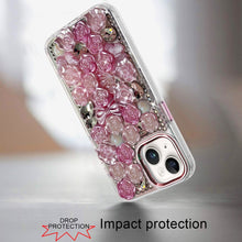 For iPhone 15 Case Roses Arrangement 3D Full Bling Phone Cover +2 Tempered Glass