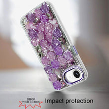 For iPhone 16e Case Roses Arrangement 3D Bling Phone Cover + Tempered Glass