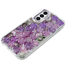 For Samsung S25 FE Case Roses Arrangement 3D Bling Phone Cover + Tempered Glass