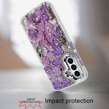 For Samsung S25 FE Case Roses Arrangement 3D Bling Phone Cover + Tempered Glass