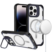 For iPhone 14 PRO MAX 6.7 in. Case Rugged Magnetic Circle Rear Camera Lens Stand