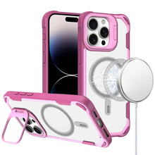 For iPhone 14 PRO MAX 6.7 in. Case Rugged Magnetic Circle Rear Camera Lens Stand