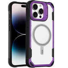 For iPhone 14 PRO MAX 6.7 in. Case Rugged Magnetic Circle Rear Camera Lens Stand