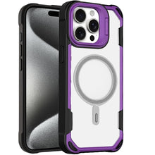For iPhone 15 Pro Max Case Rugged Magnetic Circle Lens Stand + 2 Tempered Glass