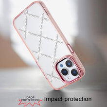 For iPhone 14 PRO MAX 6.7 in. Case Gem Rhinestone Bling Diamond Pattern Cover