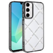 For Samsung A16 5G Case Gem Bling Diamond Pattern Phone Cover + Tempered Glass