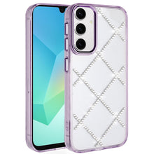 For Samsung A16 5G Case Gem Bling Diamond Pattern Phone Cover + Tempered Glass