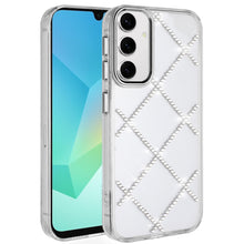 For Samsung A16 5G Case Gem Bling Diamond Pattern Phone Cover + Tempered Glass