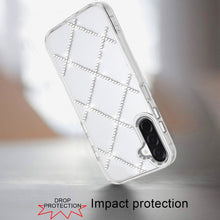 For Samsung A17 5G Case Crystal Gem Bling Diamond Pattern Cover + Tempered Glass