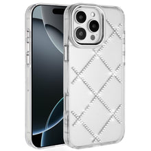 For iPhone 16 PRO MAX Case Gem Bling Diamond Pattern Cover + Tempered Glass