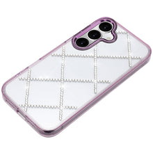 For Samsung S26+ Plus Case Gem Bling Diamond Pattern Cover + Tempered Glass