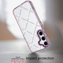 For Samsung S25 FE Case Crystal Gem Bling Diamond Pattern Cover + Tempered Glass