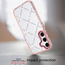 For Samsung S25 FE Case Crystal Gem Bling Diamond Pattern Cover + Tempered Glass