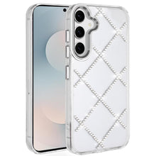 For Samsung S25 FE Case Crystal Gem Bling Diamond Pattern Cover + Tempered Glass