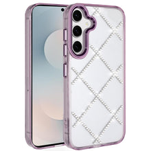 For Samsung S26 6.3" Case Gem Bling Diamond Pattern Cover + Tempered Glass