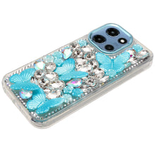 For Moto G 2025/2026/G Play 2026 Case Bling Diamond Butterflies + Tempered Glass