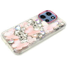 For Moto G 2025/2026/G Play 2026 Case Bling Diamond Butterflies + Tempered Glass