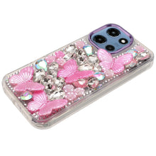For Moto G 2025/2026/G Play 2026 Case Bling Diamond Butterflies + Tempered Glass