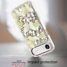 For iPhone Air Case Bling Faux Diamond Large Butterflies Cover + Tempered Glass
