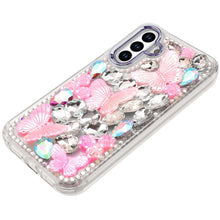 For Samsung S26+ Plus Case Bling Diamond Large Butterflies Cover +Tempered Glass
