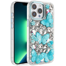 For iPhone 13 Pro Max 6.7 inch Case Bling Diamond Large Butterflies Phone Cover