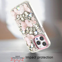 For iPhone 13 Pro Max 6.7 inch Case Bling Diamond Large Butterflies Phone Cover