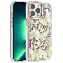 For iPhone 13 Pro Max 6.7 inch Case Bling Diamond Large Butterflies Phone Cover
