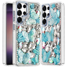 For Samsung S23 Ultra Case Full Bling Diamond with Large Butterflies Phone Cover