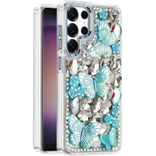 For Samsung S23 Ultra Case Full Bling Diamond with Large Butterflies Phone Cover