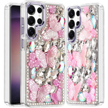 For Samsung S23 Ultra Case Full Bling Diamond with Large Butterflies Phone Cover