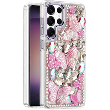 For Samsung S23 Ultra Case Full Bling Diamond with Large Butterflies Phone Cover