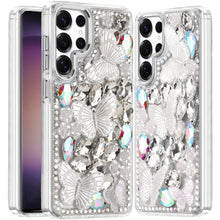 For Samsung S23 Ultra Case Full Bling Diamond with Large Butterflies Phone Cover