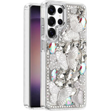 For Samsung S23 Ultra Case Full Bling Diamond with Large Butterflies Phone Cover