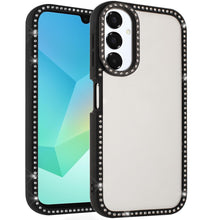 For Samsung A16 5G Case Gem Bling Front and Back Border Trim + Tempered Glass