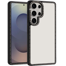 For Samsung S25 Ultra Case Bling Front and Back Border Trim + Tempered Glass