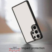 For Samsung S25 Ultra Case Bling Front and Back Border Trim + Tempered Glass