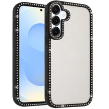 For Samsung S25/S24 Case Bling Front and Back Border Trim Cover + Tempered Glass