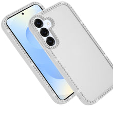For Samsung S25/S24 Case Bling Front and Back Border Trim Cover + Tempered Glass