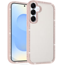 For Samsung S25/S24 Case Bling Front and Back Border Trim Cover + Tempered Glass