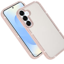 For Samsung S25/S24 Case Bling Front and Back Border Trim Cover + Tempered Glass