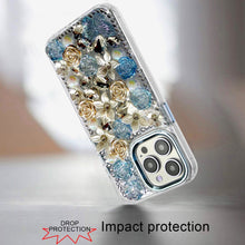 For iPhone 14 PRO MAX 6.7 in. Case Full Floral Arrangement 3D Bling Cute Cover