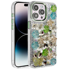 For iPhone 14 PRO MAX 6.7 in. Case Full Floral Arrangement 3D Bling Cute Cover
