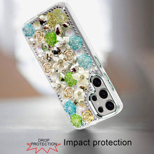 For Samsung S25 Ultra Case Full Floral Arrangement 3D Bling Cute +Tempered Glass