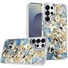 For Samsung S26 Ultra Case Full Floral 3D Bling Cute Cover + Tempered Glass