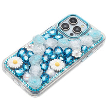 For iPhone 14 PRO MAX 6.7 in. Case Full 3D Bling Rhinestone Roses Jewel Cover