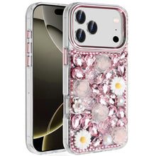 For iPhone 17 Pro Max Case Full 3D Bling Rhinestone Jewel Cover + Tempered Glass
